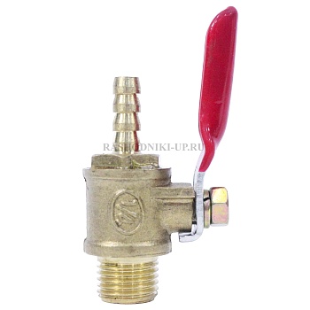 EC 80613 Вентиль шаровый 1/4" наружная резьба - 6мм елочка