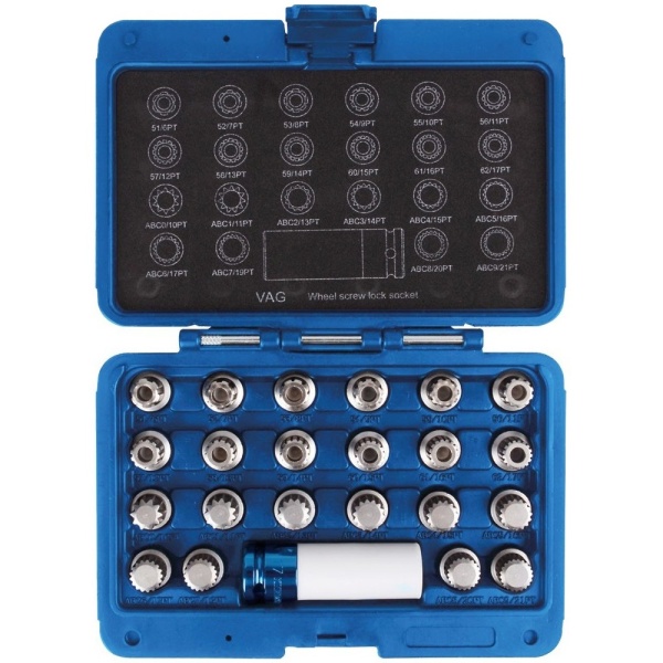 Набор насадок для секреток VW,23пред.,KING TONY 9BW0123