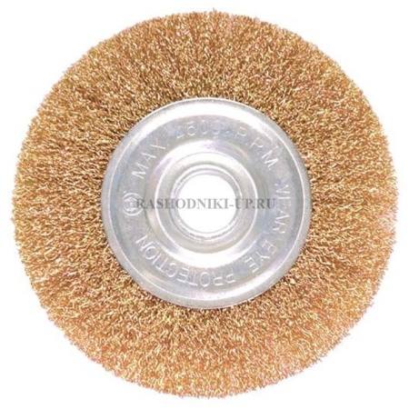 Щётка на дрель плоская (75мм) латунь MATRIX 74448