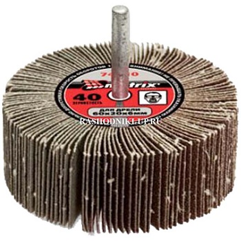 Щётка на дрель лепестковая (60x20x6 мм; P80)  74114