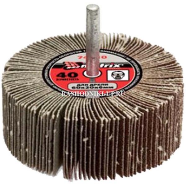 Щётка на дрель лепестковая (60x20x6 мм; P80)  74114