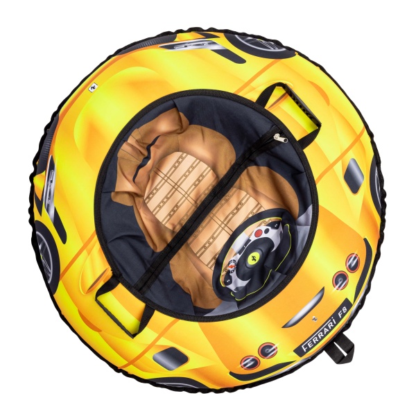 Тюбинг ФЕРРАРИ желтый 100 см, с камерой R 15