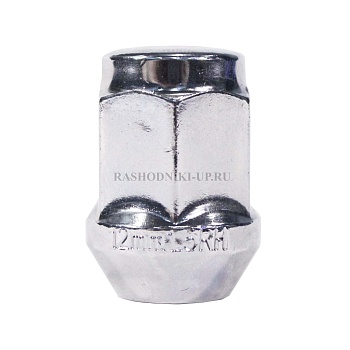 901445HT Гайка М12х1,5 конус,H35мм,закрытая,ключ 21мм,хром