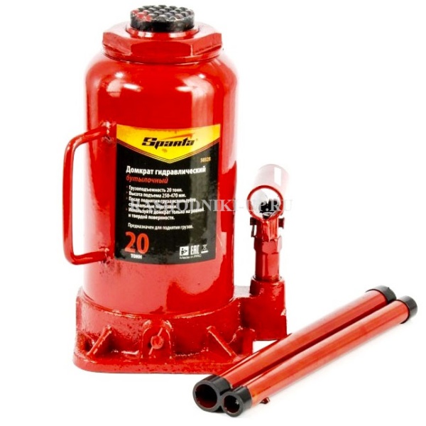 Домкрат бутылочный гидравлический 20т (250-470мм) SPARTA