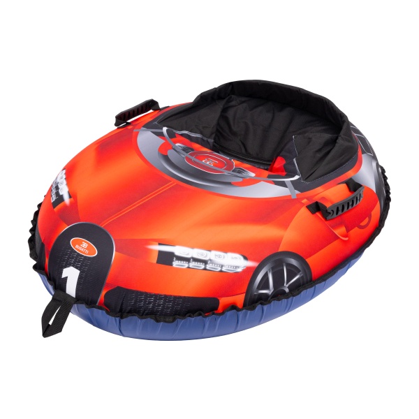 Тюбинг БУГАТТИ красный овал 110*90 см., с камерой R 15