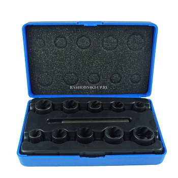 Набор для поврежденных гаек и болтов AUTOMASTER (11пр) высокий профиль AMT-63318