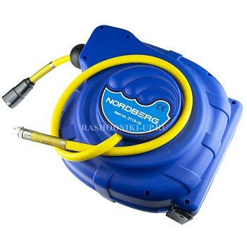 Шланг на самоскручивающейся катушке NORDBERG 14м (9,5-15,5мм) 2115-10