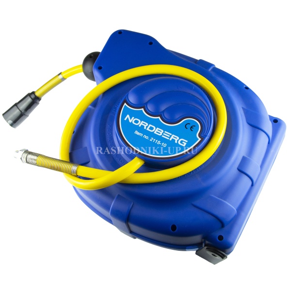 Шланг на самоскручивающейся катушке NORDBERG 14м (9,5-15,5мм) 2115-10