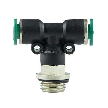 В 255/2 Цанговый Т-тройник М 1/8" 6мм с уплотнением
