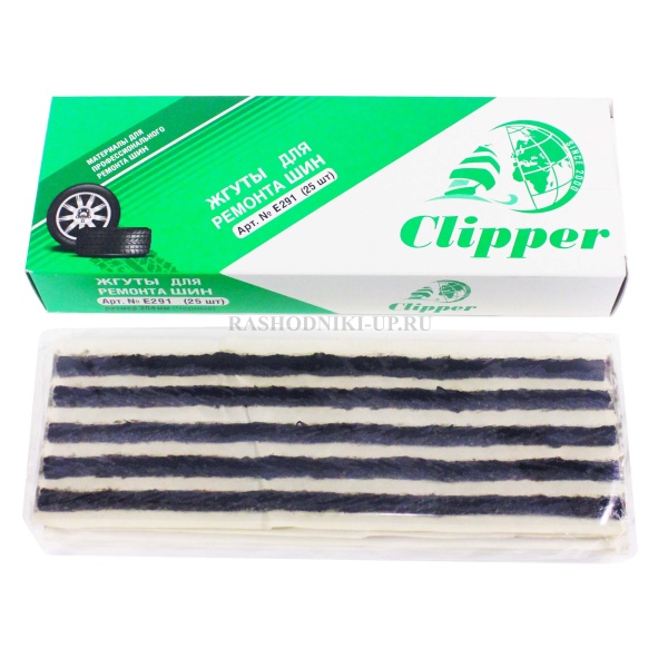 Е 291 Жгут Clipper черный (6мм-200мм) 25шт