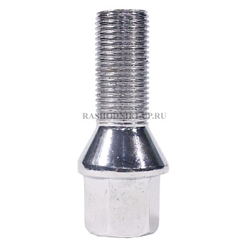 177110CR Болт М14х1,25х28 конус,ключ 17мм,хром (C17F28)