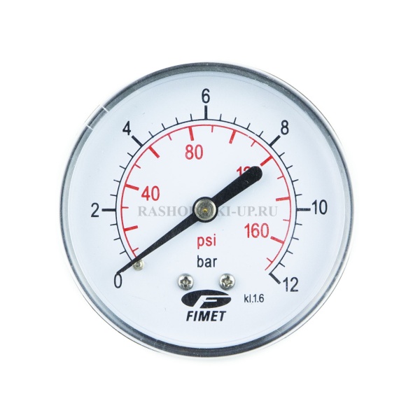 Манометр с двойной шкалой D 200/4 12 бар 1/4"
