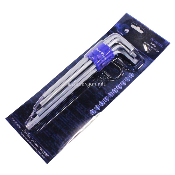 Ключи шестигранные (extra длинные) 7шт (3-10мм) HI66710XL