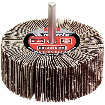 Щётка на дрель лепестковая (60x30x6мм; P80) 74124/HP-2016