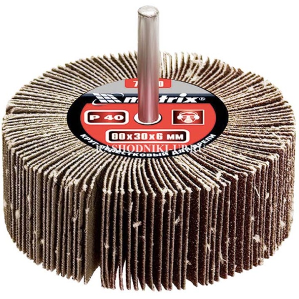 Щётка на дрель лепестковая (60x30x6мм; P80) 74124/HP-2016